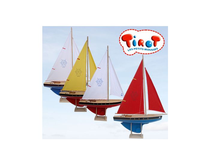 TIROT Voilier 50 cm - Coque Bleue - D�s 3 ans (1)