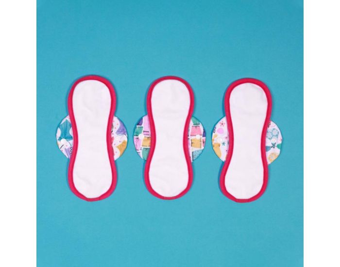 BLOOM & NORA Lot de 3 serviettes hyginiques lavables Bloom - Boudoir (1)