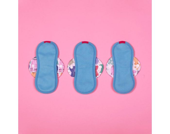 BLOOM & NORA Lot de 3 Serviettes Hyginiques Lavables - Mini Boudoir (1)