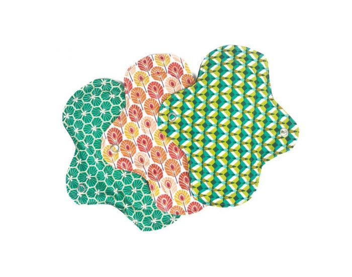 MELO'COTON Lot de 3 Serviettes Hyginiques Lavables - Flux Rguliers (3)