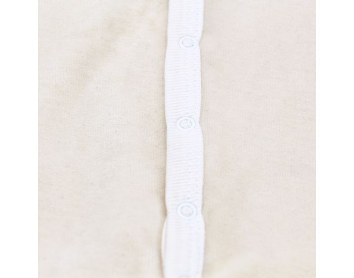 PREMIERS MOMENTS Pyjama Velours 100% Coton Bio - Crme (2)