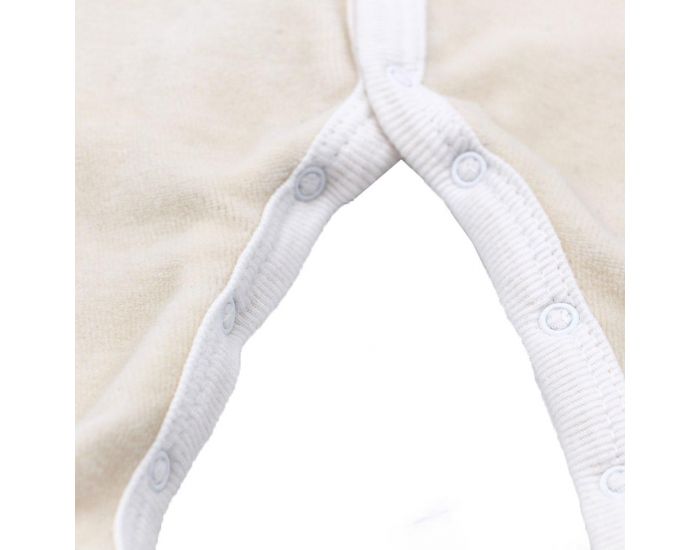 PREMIERS MOMENTS Pyjama Velours 100% Coton Bio - Crme (3)