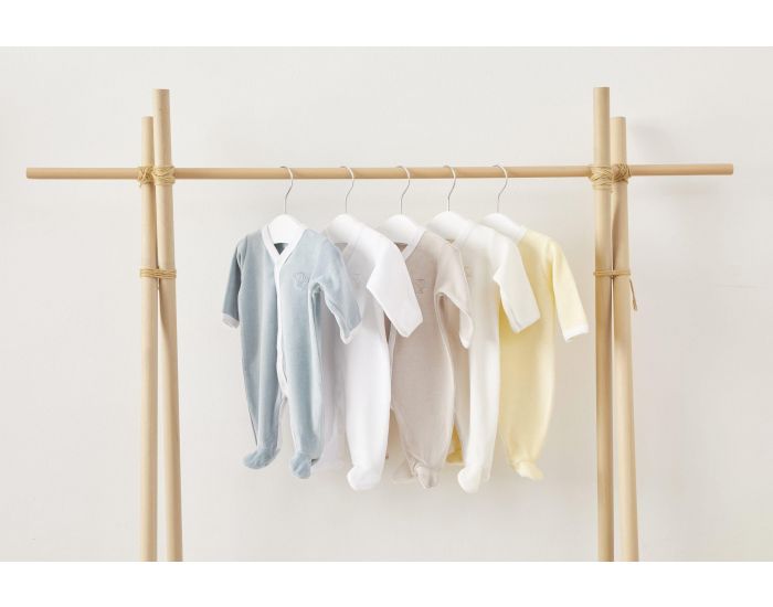 PREMIERS MOMENTS Pyjama Velours 100% Coton Bio - Crme (6)