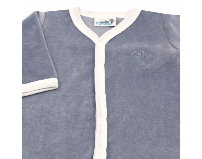 PREMIERS MOMENTS Pyjama Velours 100% coton bio - Ocan (1)