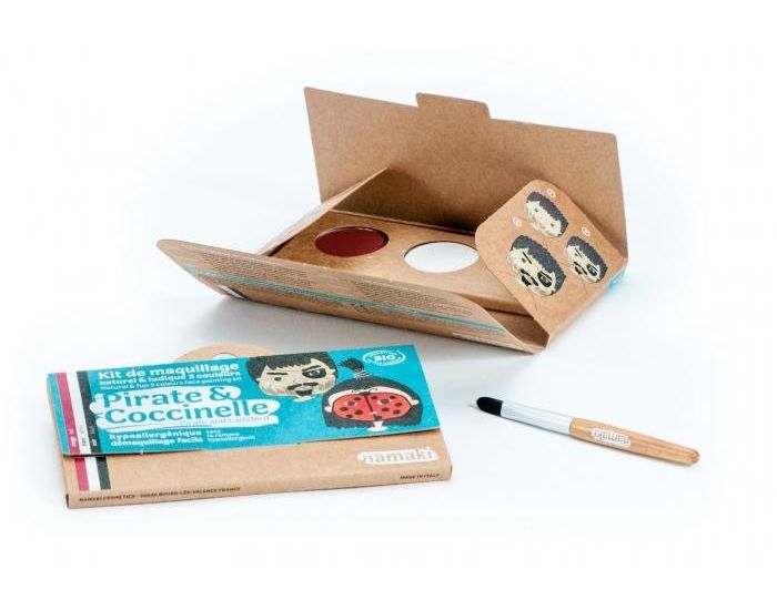 NAMAKI Kit Maquillage Bio 3 Couleurs - Pirates et Coccinelle - Ds 3 ans (1)
