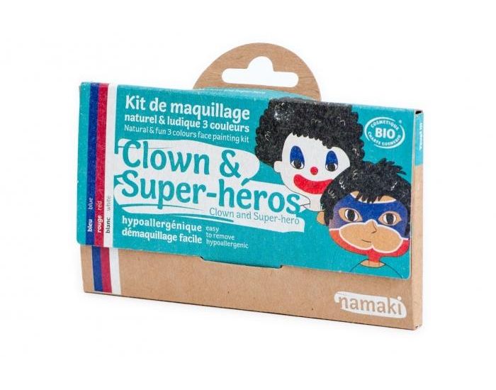 NAMAKI Kit Maquillage bio 3 Couleurs - Clown et Super-hro - Ds 3 ans (3)