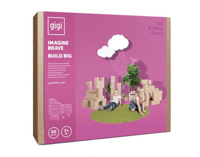 GIGI - 60 Blocs de Construction XL  en Carton Recycl - Ds 3 ans (3)