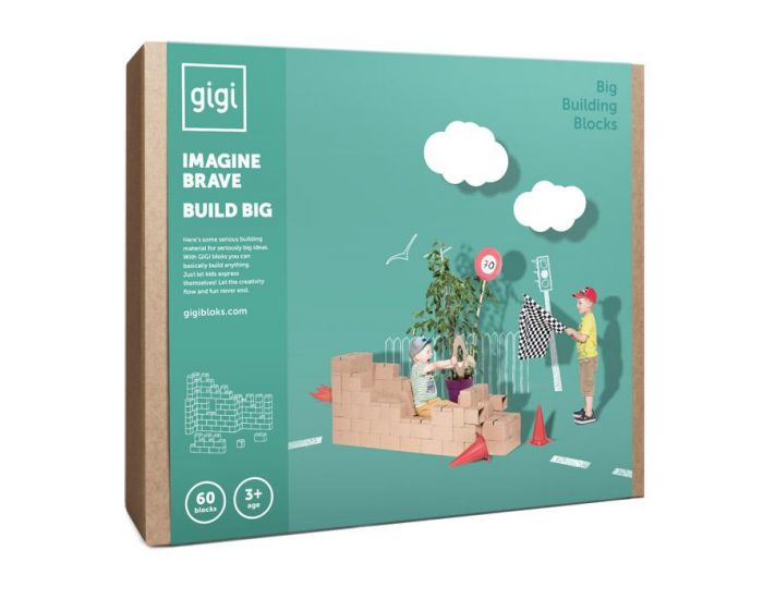 GIGI - 60 Blocs de Construction XL  en Carton Recycl - Ds 3 ans (4)