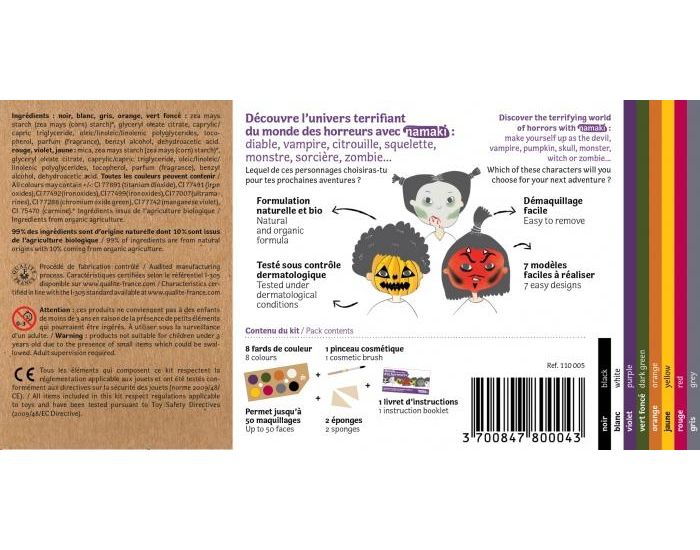NAMAKI Kit maquillage bio 8 couleurs - Monde des horreurs (3)