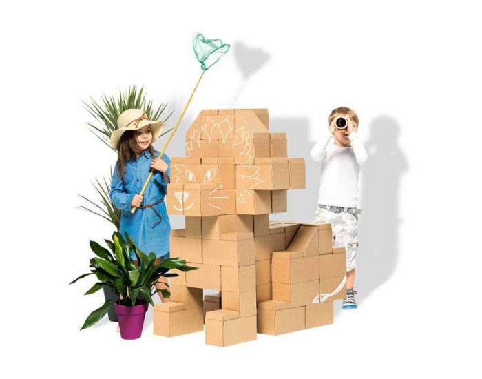 GIGI - 20 briques Triangles XL en Carton Recycl - Ds 3 ans (2)