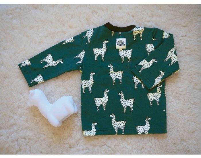 MOOMIE T-shirt Bb - Lamas Bleu (1)