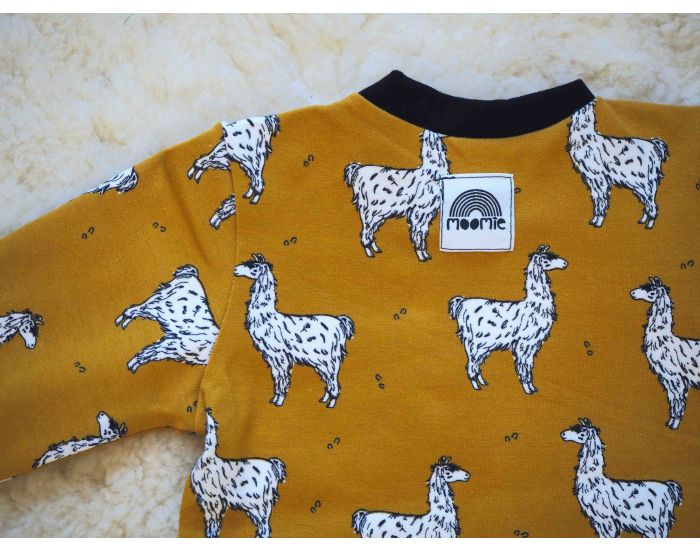MOOMIE Tshirt Bb Lamas Moutarde (2)