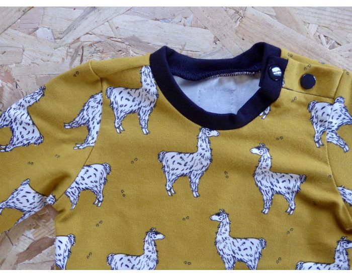MOOMIE Tshirt Bb Lamas Moutarde (3)