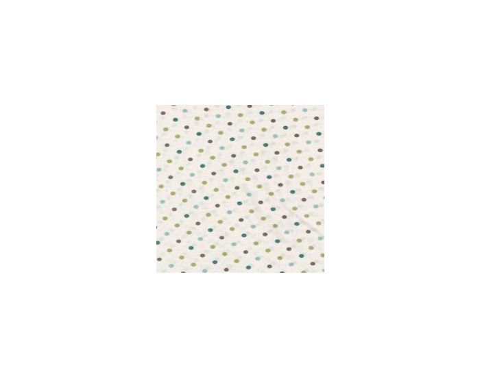 LES DRAPS DE MONIQUE Drap Housse Bio - Petits Pois Bleus (2)
