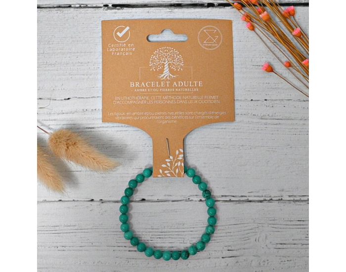IRREVERSIBLE Bracelet Papa / Maman - Pierres naturelles : Turquoise Bleue (4)