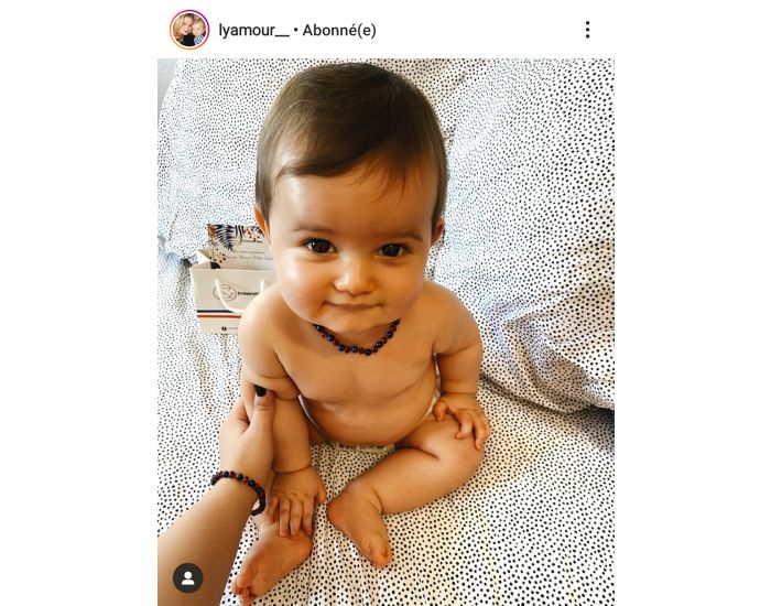  IRREVERSIBLE BIJOUX Bracelet Papa / Maman - Ambre / Lapis Lazuli (6)