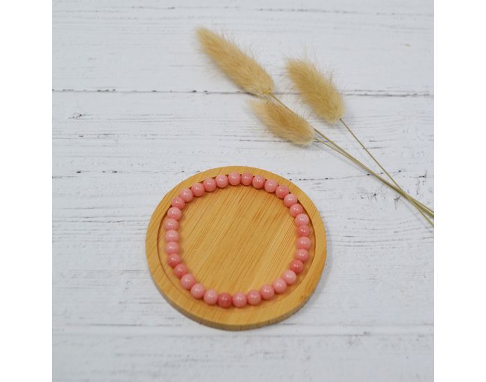 IRREVERSIBLE Bracelet Papa / Maman - Pierres naturelles : Quartz Rose (1)