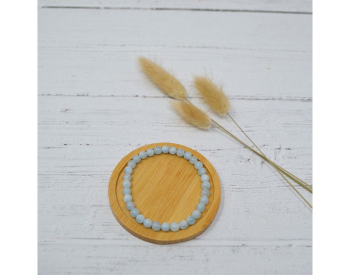  IRREVERSIBLE BIJOUX Bracelet Papa / Maman - Pierres naturelles : Aigue Marine (1)