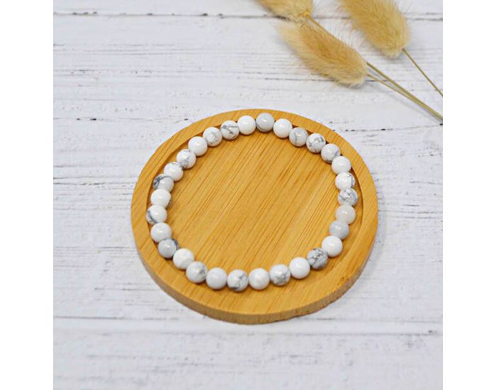 IRREVERSIBLE Bracelet Papa / Maman - Pierres naturelles : Turquoise blanche (1)