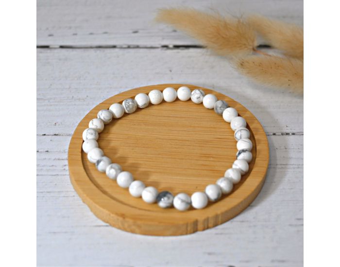 IRREVERSIBLE Bracelet Papa / Maman - Pierres naturelles : Turquoise blanche (2)