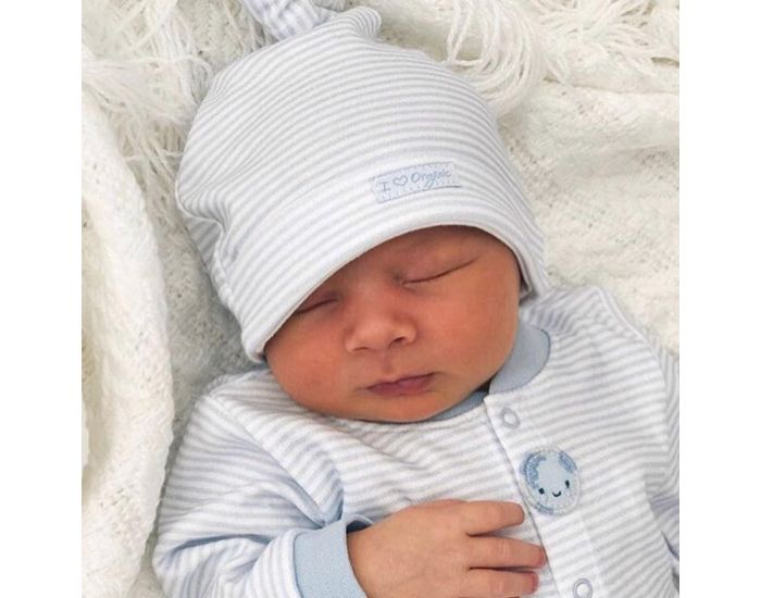 SEVIRA KIDS Bonnet  Noeud en Coton Biologique - Dreams Bleu - Ray (1)