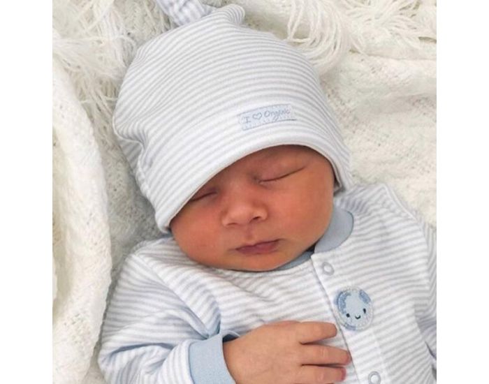 SEVIRA KIDS Bonnet  Noeud en Coton Biologique - Dreams Bleu - Ray (7)