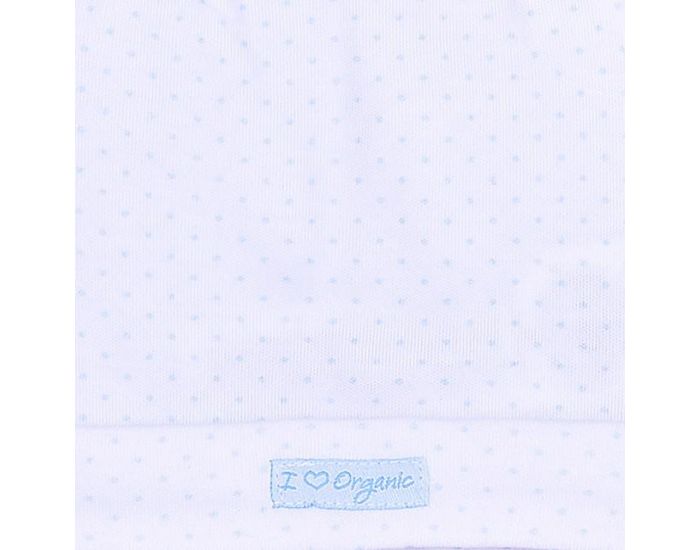 SEVIRA KIDS Bonnet  Noeud en Coton Biologique - Dreams Bleu - Pois (6)