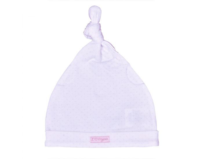SEVIRA KIDS Bonnet  Nud en Coton Biologique - Dreams Rose - Pois (2)
