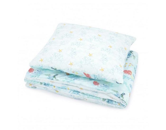SEVIRA KIDS Couette 135x100 cm et Oreiller Enfant 2 en 1 Prt  Dormir - Ocan (7)