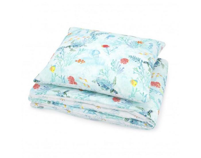 SEVIRA KIDS Couette 135x100 cm et Oreiller Enfant 2 en 1 Prt  Dormir - Ocan (6)