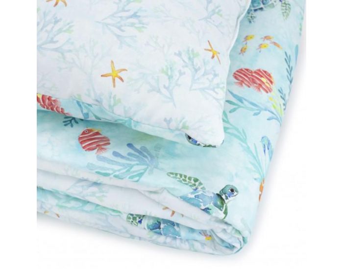 SEVIRA KIDS Couette 135x100 cm et Oreiller Enfant 2 en 1 Prt  Dormir - Ocan (9)