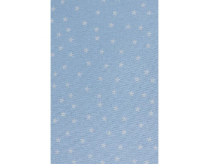 KADOLIS Drap housse Berceau/landau en Coton Bio - Etoiles Bleu ciel (2)