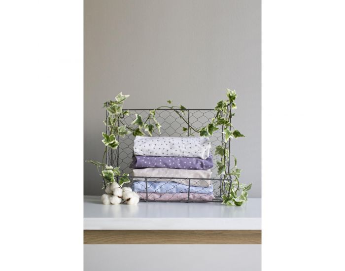 KADOLIS Drap housse B�b� en Coton Bio - Etoiles Beige (1)
