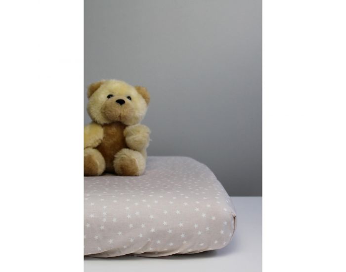 KADOLIS Drap housse Bb en Coton Bio - Etoiles Rose (11)