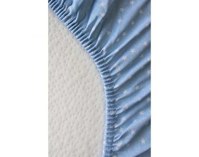 KADOLIS Drap housse Bb en Coton Bio - Etoiles Rose (17)