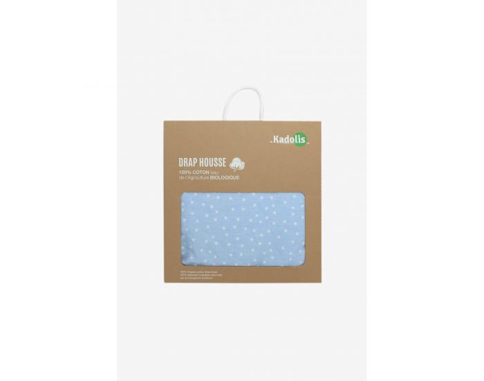 KADOLIS Drap housse Bb en Coton Bio - Etoiles Rose (19)