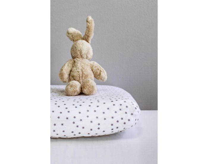 KADOLIS Drap housse Bb en Coton Bio - Etoiles Rose (20)