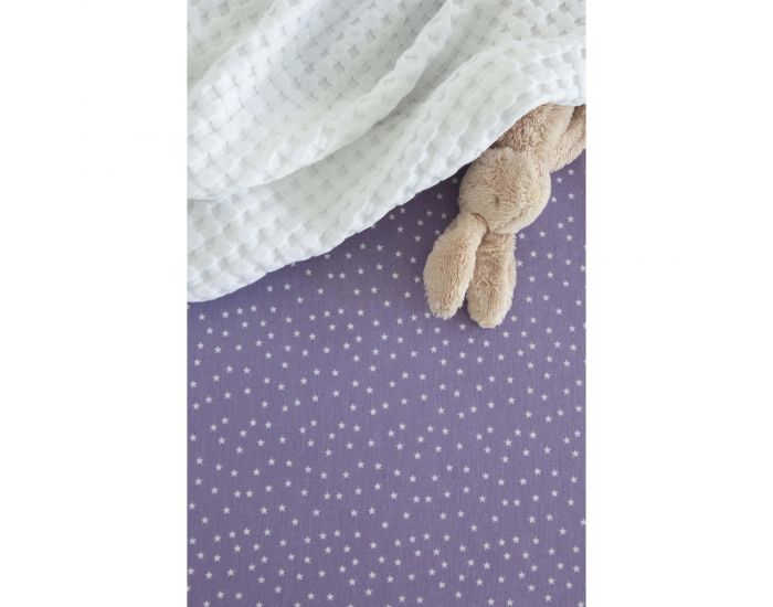 KADOLIS Drap housse Bb en Coton Bio - Etoiles Rose (24)