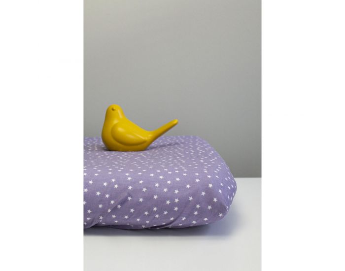 KADOLIS Drap housse Bb en Coton Bio - Etoiles Rose (25)
