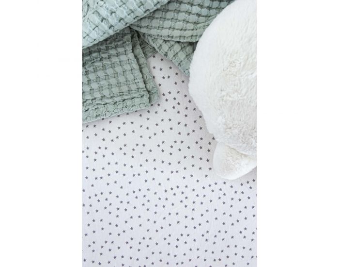 KADOLIS Drap housse Bb en Coton Bio - Etoiles Rose (7)
