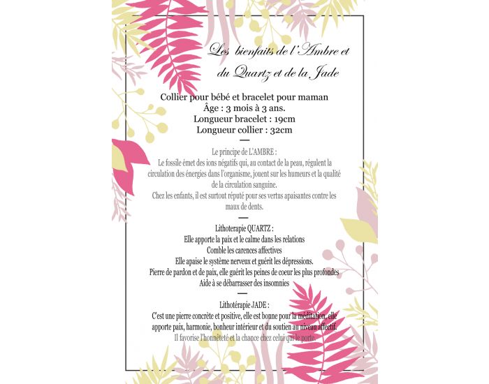  IRREVERSIBLE BIJOUX Box Bijoux d'Ambre & Quartz Rose - Maman & Bb (8)