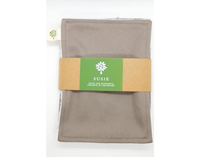 SUSIE Lot de 5 Lingettes unies 100 % coton bio 11 x 15 cm (12)