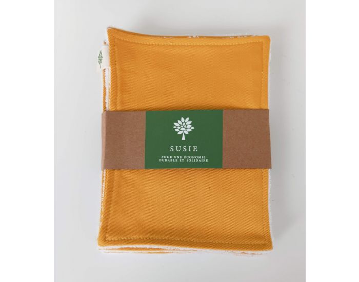 SUSIE Lot de 5 Lingettes unies 100 % coton bio 11 x 15 cm (7)