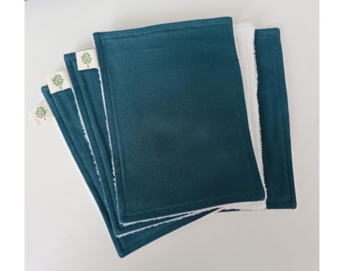 SUSIE Lot de 5 Lingettes unies 100 % coton bio 11 x 15 cm (8)