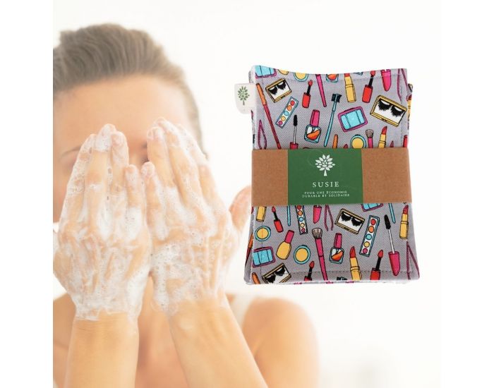 SUSIE Lot de 5 Lingettes imprimes 100 % coton bio 11 x 15 cm (1)