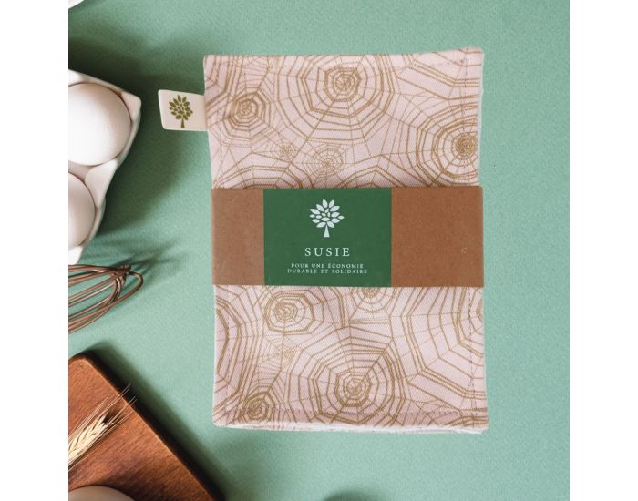 SUSIE Lot de 5 Lingettes imprimes 100 % coton bio 11 x 15 cm (2)
