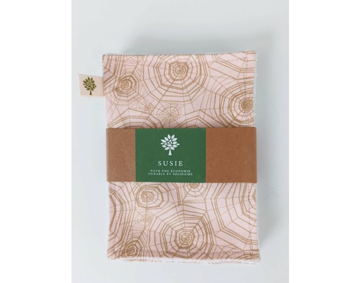 SUSIE Lot de 5 Lingettes imprimes 100 % coton bio 11 x 15 cm (18)