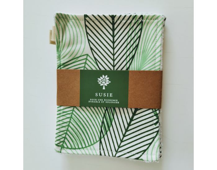 SUSIE Lot de 5 Lingettes imprimes 100 % coton bio 11 x 15 cm (7)