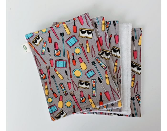 SUSIE Lot de 5 Lingettes imprimes 100 % coton bio 11 x 15 cm (9)