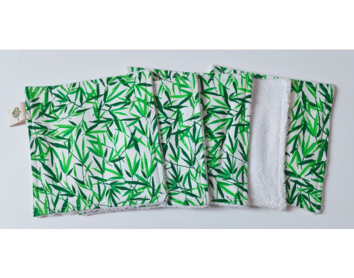 SUSIE Lot De 5 Lingettes Imprimes 100 % Coton Bio - 11 x 11 cm (13)